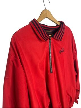 Vintage Gatorade Quarter Zip Pullover Jacket Mens Large Red Embroidered 90s